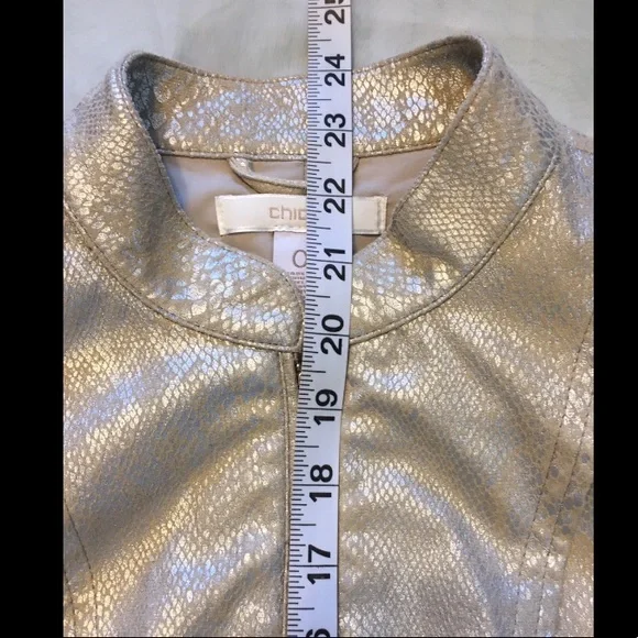 Chico’s Python Faux-Leather Moto Jacket - Picture 10 of 14